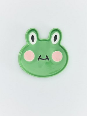 Детская десертная тарелка, зеленый, розовый, арт. 16920