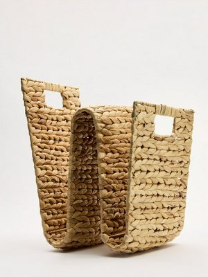 Плетеная подставка для журналов, бежевый, арт. 12345