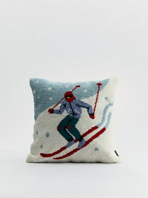 Чехол для декоративной подушки с вышивкой, цветной, арт. 16938