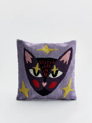 Чехол для декоративной подушки с вышивкой, цветной, арт. б/а