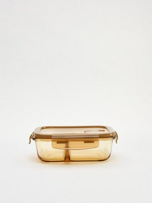 Стеклянный контейнер для хранения продуктов, янтарный, арт. kont001