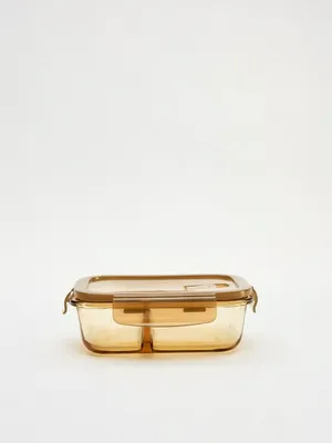 Стеклянный контейнер для хранения продуктов, янтарный, арт. kont001