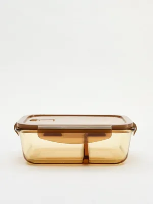 Стеклянный контейнер для хранения продуктов, коричневый, арт. skc-001