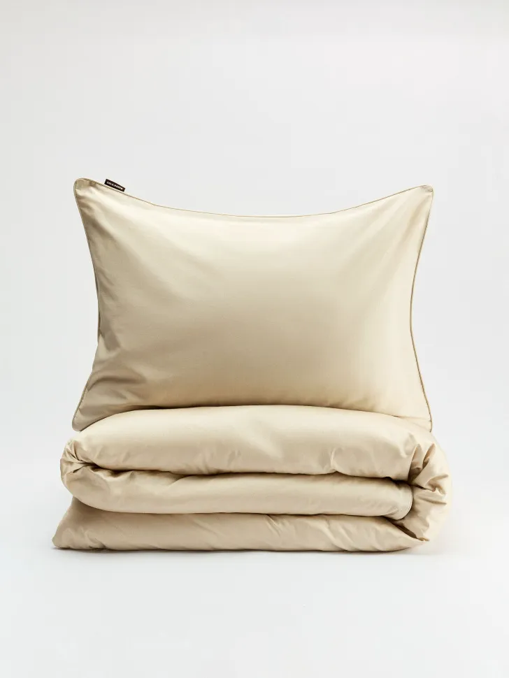 Комплект постельного белья без простыни 1,5 спальный, бежевый, арт. 16944