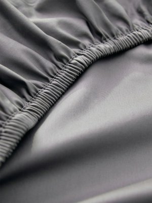 Простыня на резинке из сатина 180х200 см, серый, арт. sps001