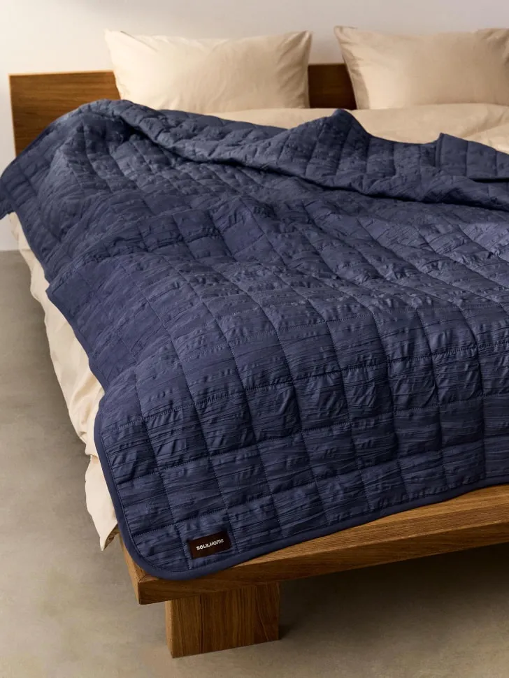 Стеганое покрывало 240х220 см, синий, арт. 16955