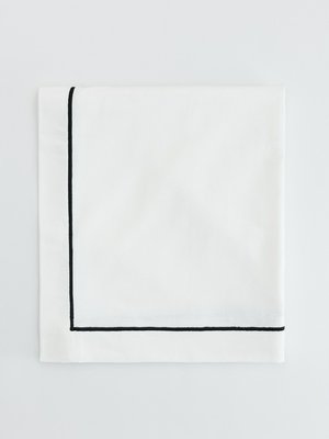 Скатерть из хлопка, белый, черный, арт. 16958