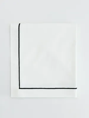 Скатерть из хлопка, белый, черный, арт. 16958