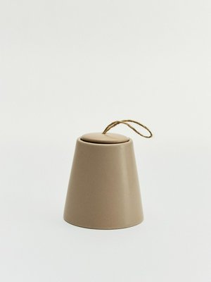 Керамическая банка с крышкой для хранения, бежевый, арт. art001