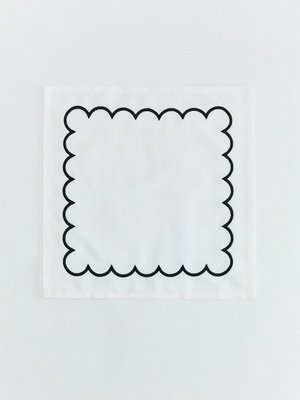 Салфетка сервировочная, белый, черный, арт. 12345