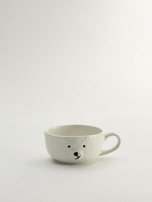 Детская кружка из фарфора, белый, арт. 001