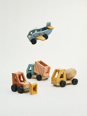 Деревянный игрушечный набор Транспорт для детей, цветной, арт. 12345