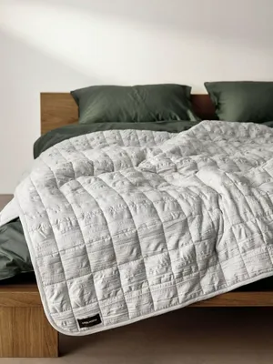 Стеганое покрывало, серый, арт. 17019