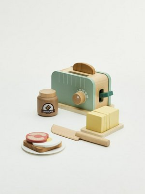 Деревянный игрушечный набор Тостер, мятный, деревянный, арт. toy001