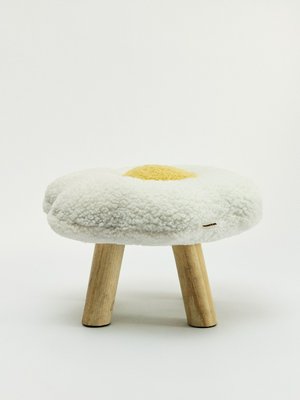 Пуф детский, белый, желтый, арт. 001