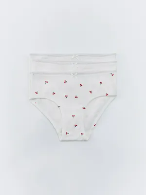 Набор из 3 трусов-слипов для девочек, белый, арт. 17136