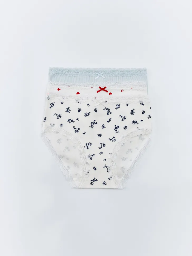 Набор из 3 трусов-слипов для девочек, разноцветный, арт. 17139