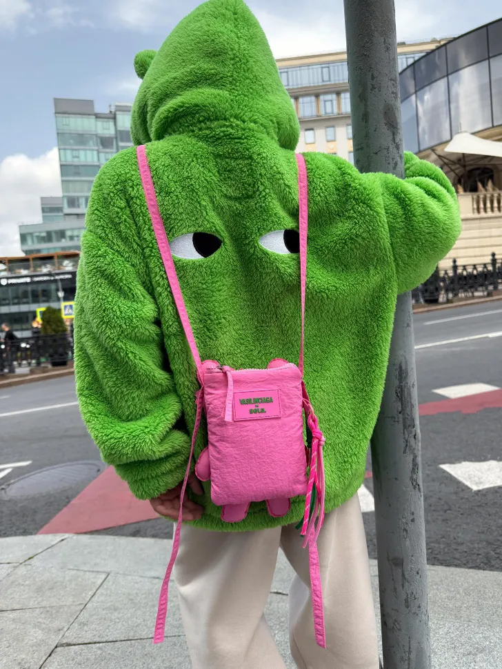 Плюшевая толстовка Вигге детская, зеленый, арт. 1714