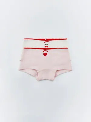 Набор из 2 трусов-шортиков для девочек, разноцветный, арт. 17145