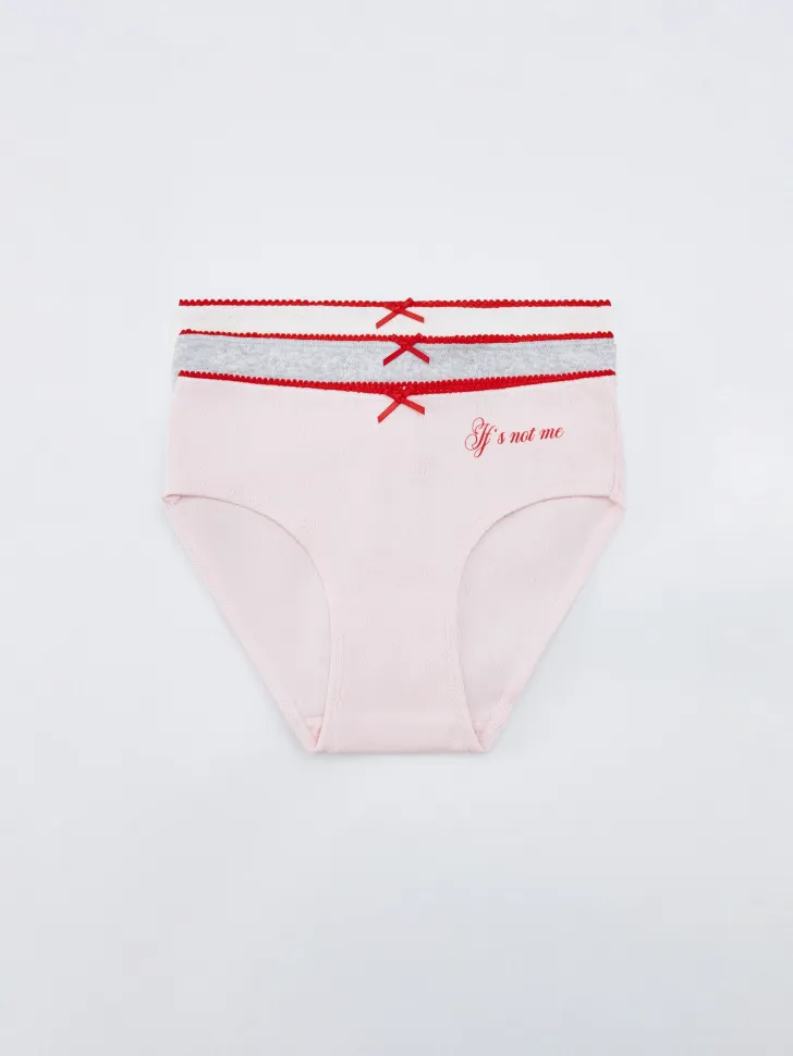 Набор из 3 трусов-слипов для девочек, разноцветный, арт. 17149