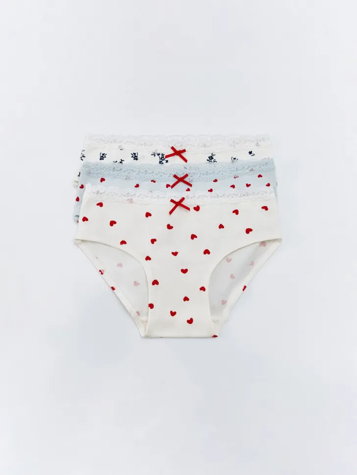 Набор из 3 трусов-слипов для девочек, разноцветный, арт. 17152