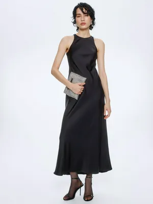 Платье миди из вискозного сатина, арт. 17153