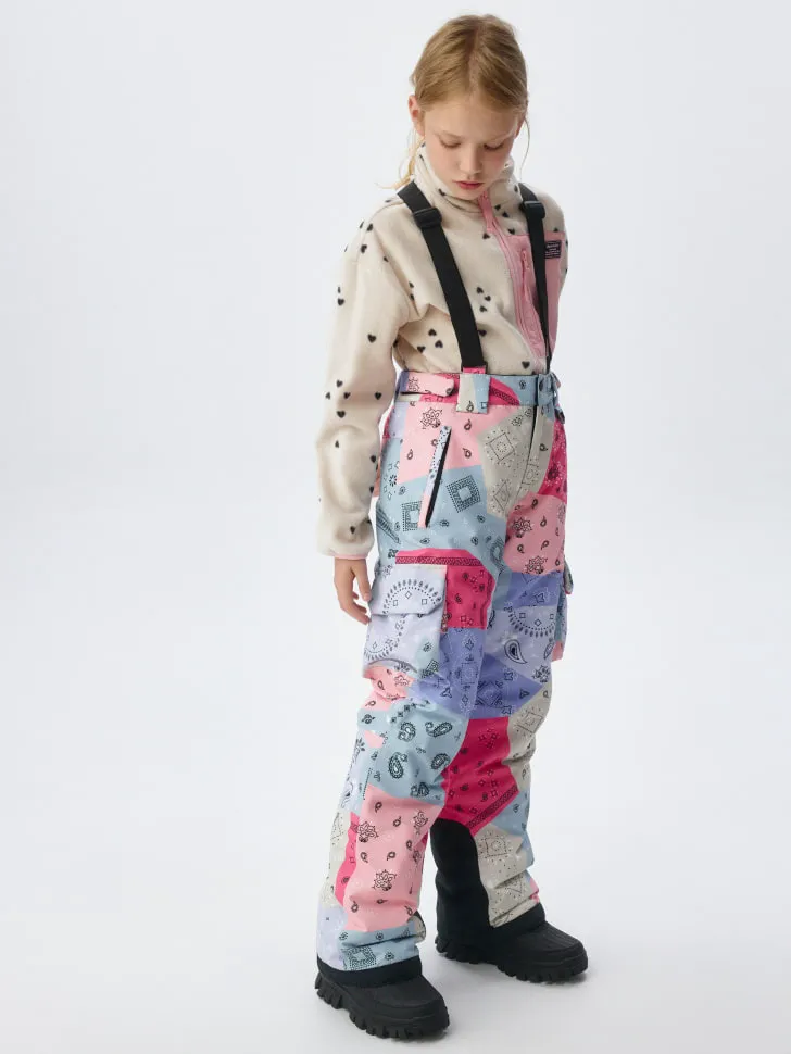 Горнолыжные брюки для девочек, разноцветный, арт. 1724