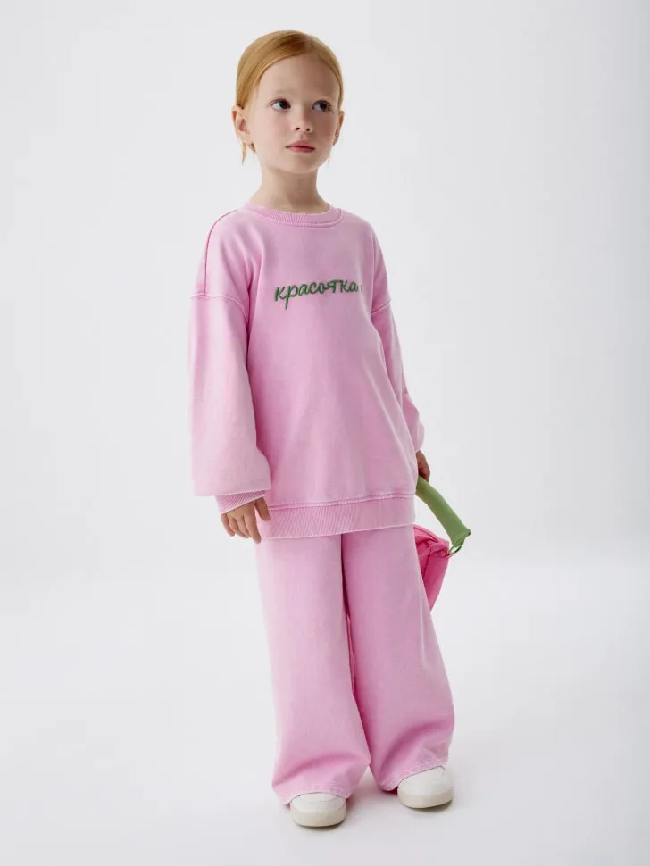 Брюки для девочек, розовый, арт. 1725