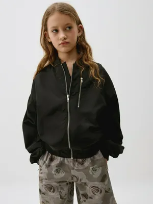 Бомбер оверсайз для девочек, арт. 1737