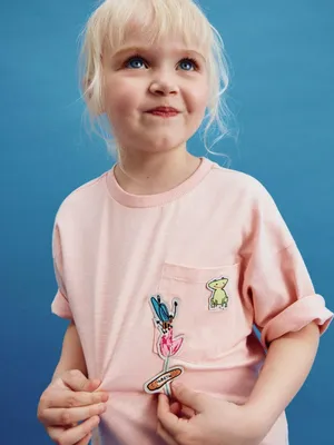 Футболка с нашивками для девочек, арт. 1749