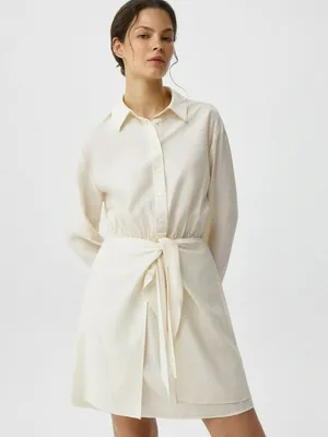 Платье-рубашка с баской, арт. 1767