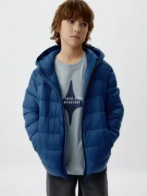 Стеганая куртка с капюшоном для мальчиков, арт. 1812