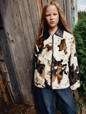 Куртка из искусственного меха для девочек, разноцветный, арт. 1822