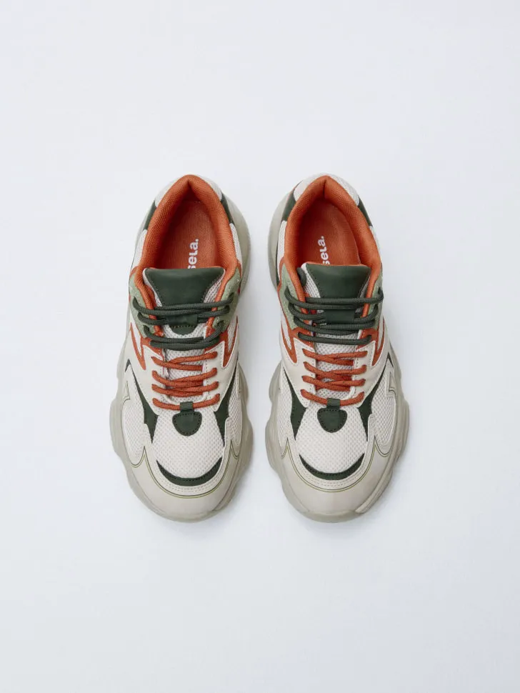 Комбинированные кроссовки, разноцветный, арт. 1857