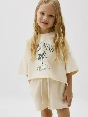 Комплект из футболки и шорт для девочек, не указан, арт. 1860