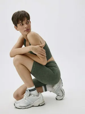 Спортивные велосипедки с эффектом кислотной стирки, арт. 1894