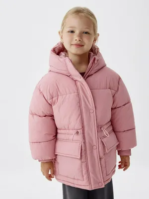 Стеганая куртка с кулиской на талии для девочек, арт. 1934