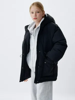 Стеганая куртка с кулиской на талии для девочек, арт. 1945