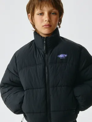 Дутая стеганая куртка для мальчиков, черный, арт. 1955