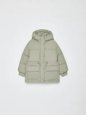 Стеганая куртка с кулиской на талии для девочек, арт. 1960