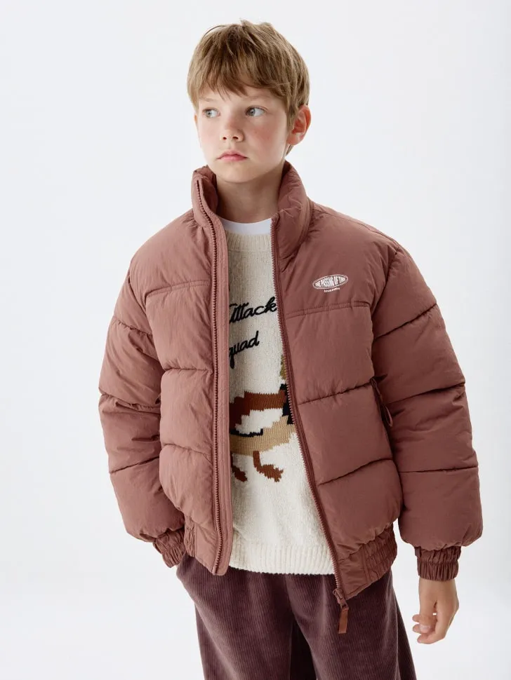Дутая стеганая куртка для мальчиков, розовый, арт. 1966