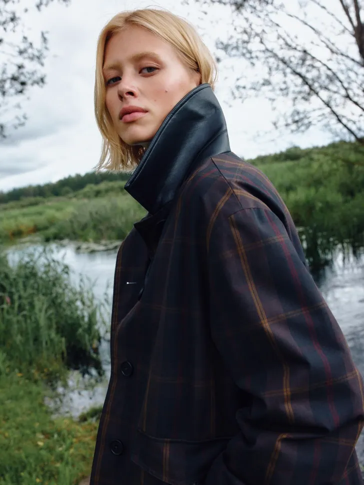 Утепленная куртка с вощёным покрытием из хлопка, разноцветный, арт. 1975