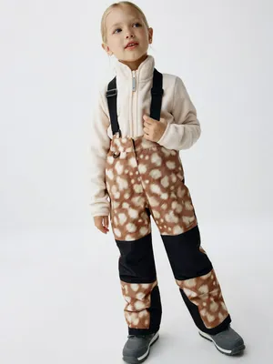 Демисезонные брюки из технологичной мембраны для девочек, разноцветный, арт. 1987