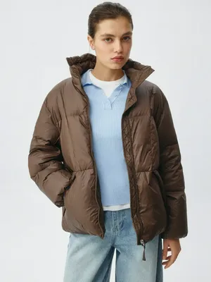 Дутая куртка с натуральным утеплителем пуха и пера, арт. 2000