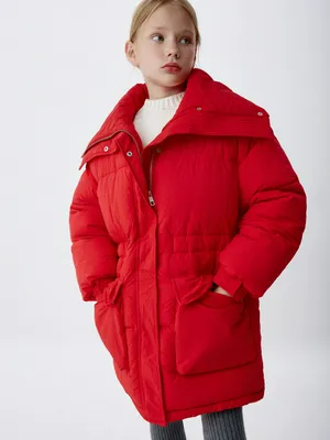 Стеганая куртка с объемным воротником для девочек, арт. 2018