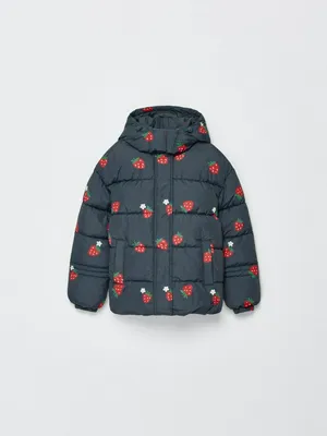 Зимняя куртка с принтом для девочек, арт. 2062