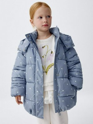 Зимняя куртка в горошек для девочек, арт. 2066