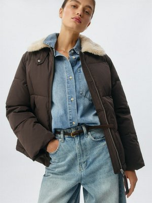 Стёганая куртка с меховым воротником, арт. 2070