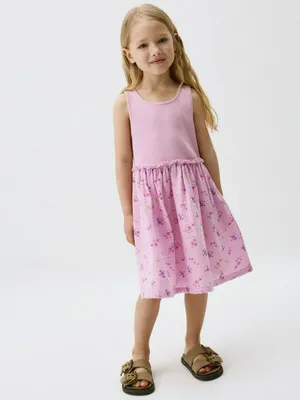 Комбинированное платье для девочек, арт. 2074