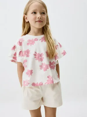 Футболка с рукавами-крылышками для девочек, арт. 2082